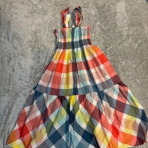 Tea Colorful Plaid Sundress 10